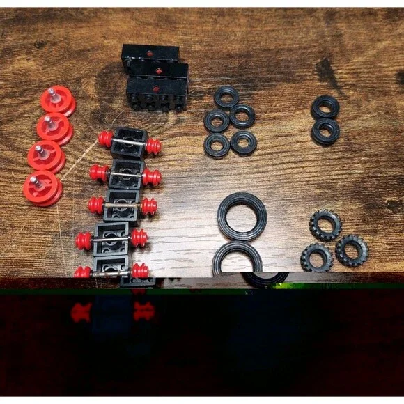 LEGO Wheels Tires Axles Lot 25 Pieces 2x2 2x4 Vintage 1970's