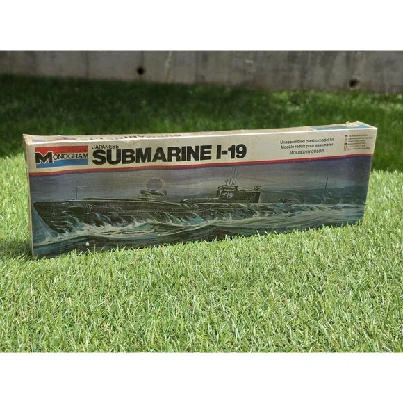 Vintage Monogram Japanese Submarine I-19 Model Kit #3103 New Sealed  15.5