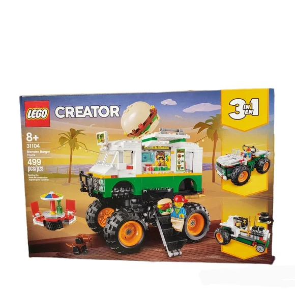 RETIRED NEW LEGO Creator 3in1 Monster hamburger Truck 31104 Food Vehicle