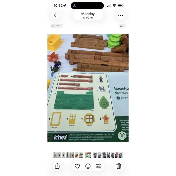 2020 Lincoln Logs - On The Trail Building Set - 58‎ Pieces Real Wood Logs K'Nex