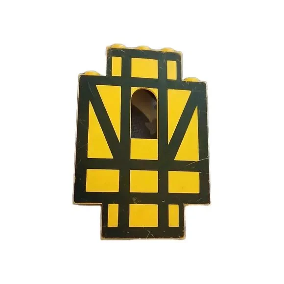 LEGO Yellow 2x5x6 Castle Wall 4444 with Black Stripes Lego Collector Piece