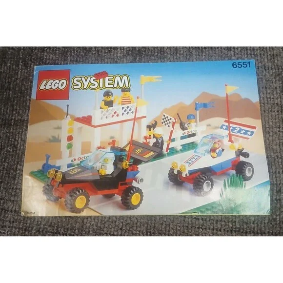 LEGO 6551 Checkerd Flag Racin Center Instruction Original Manual Only Vtg Castle