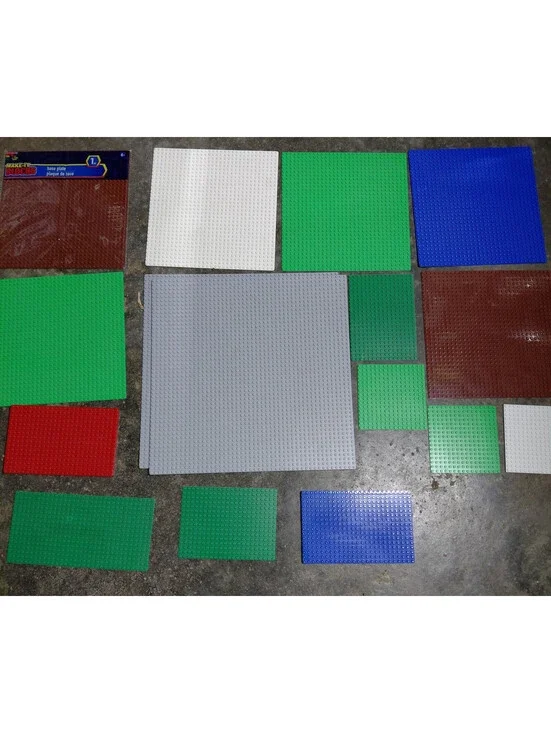 Lot of 15 LEGO Baseplates Plates Mixed Sizes Colors Genuine Bulk Building Parts