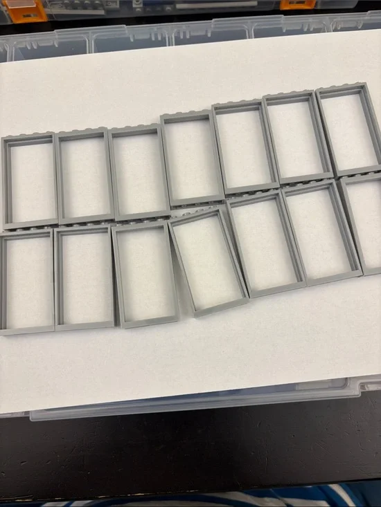 Light Gray Plastic Window Frame Pieces - Lot of 32 pieces