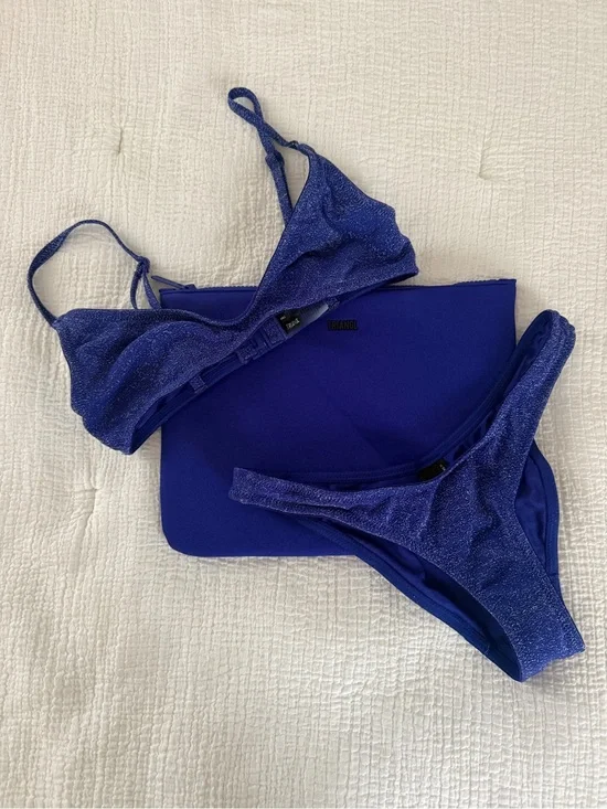 triangl swimwear Shimmery Royal Blue Bikini Set