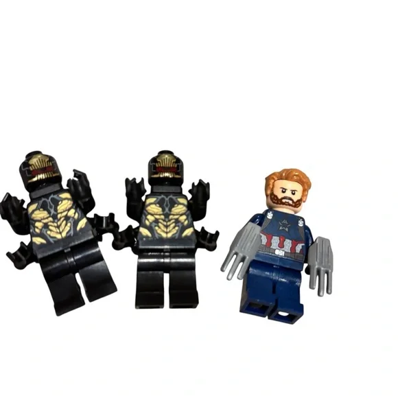 Lot of three Avengers Lego Mini Figs One Captain America and 2‎ Outriders