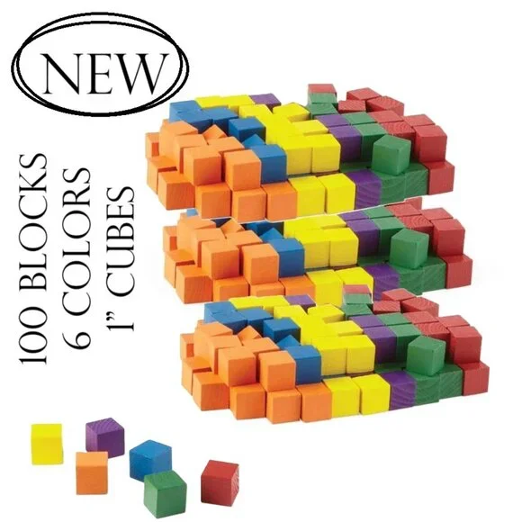 NEW 100 wood color Blocks 1