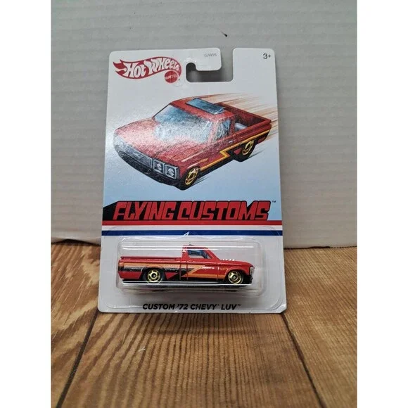 Hot Wheels Flying Customs 1:64 '72 Chevy Luv Pickup Diecast Red Unopened