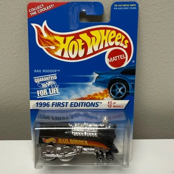3 for $15 SALE Hot Wheels Rail Rodder 1996 First Editions #5/12 Diecast Car #370