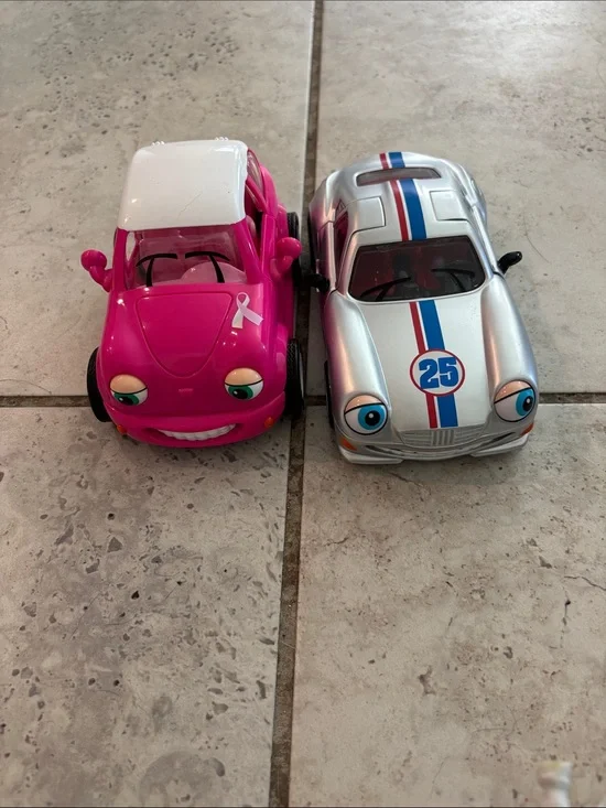 Pink and White Kids Toy Car - Cute Play Vehicle