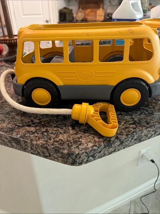 This yellow Green Toys school bus pull school bus sells @ Walmart for$59