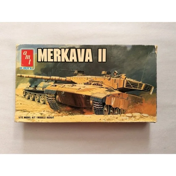 AMT ERTL Merkava II Israeli Main Battle Tank 1/72 Scale Model Kit 8641 Vintage