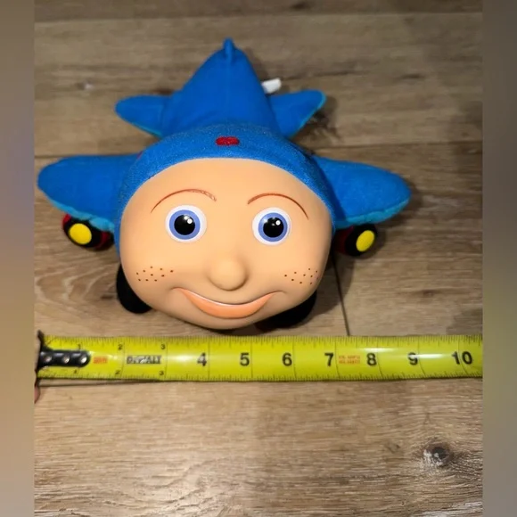 Vintage Stuffed 2000 Kidpower‎ Jay Jay The Jet Plane 9” Plush Vinyl Face
