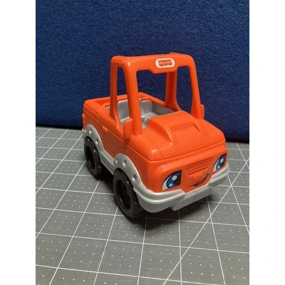 Fisher Price 2017 Little People Orange Truck With Tow Hitch By Mattel Excellent‎