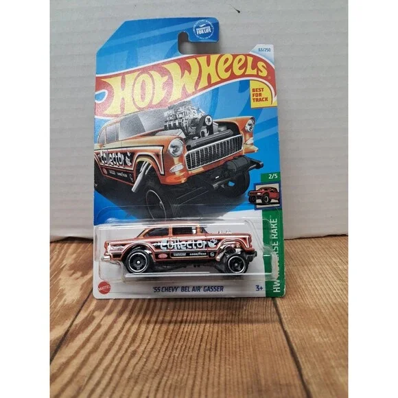 Hot Wheels 55 Chevy Bel Air Gasser *63/250 HW Reverse Rake 2/5 HTB90 - N9C0C