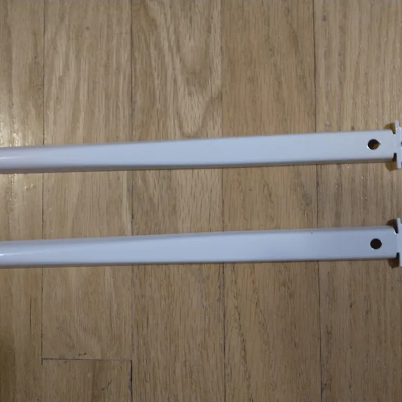 White Metal Shelf Support Brackets - Pair