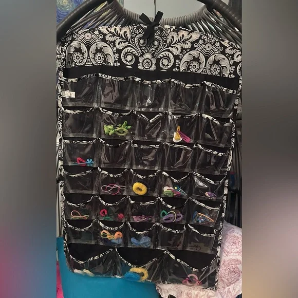 Clear Pocket Hanger Organizer - Black Trim