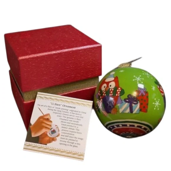 Pier 1 Li Bien 2014 Boxed Vintage Collectors Owl Ornament