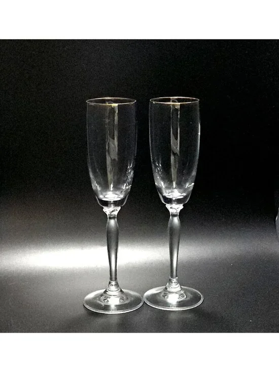 2 Pier 1 Petal Champagne Flutes 9