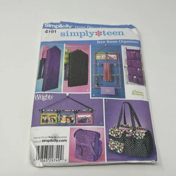 Simplicity Simply Teen Room Organizers Uncut #4191