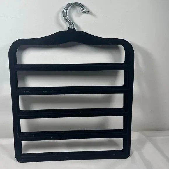 Black Velvet 4-Tier Trouser Pants Hangars Set of 4