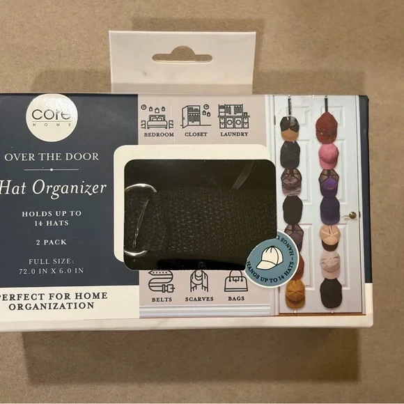 Core Home Over the Door Hat Organizer - 14 Hats