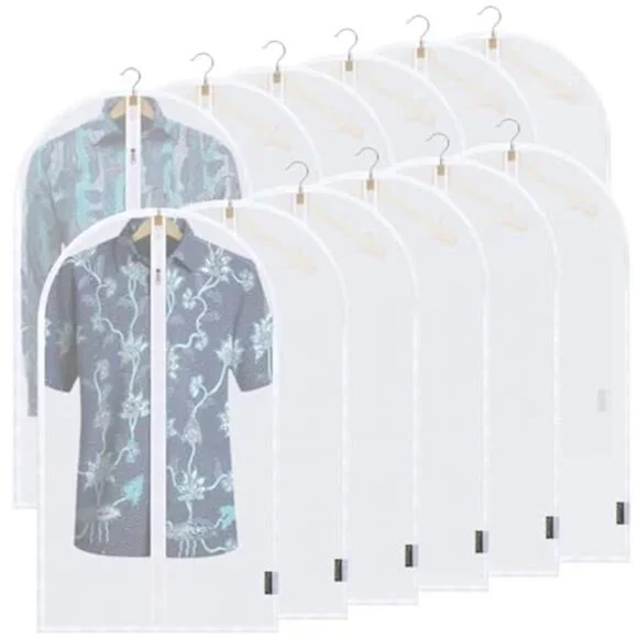 Garment Bags For Hanging Clothes Dress Suit Coat Storage Closet Organizer 12Pack