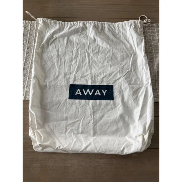 Away brand luggage dust bag