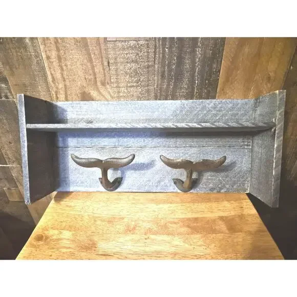 Handcrafted Whales tail coat hanger