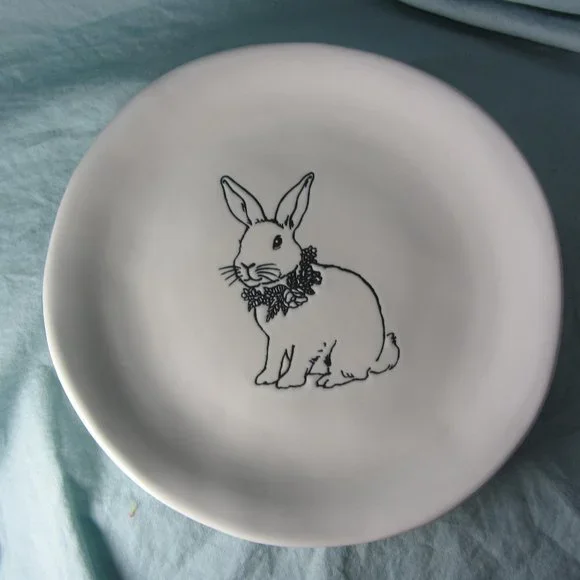 3 for $40 - pier 1 easter bunny rabbit plate (w1794)