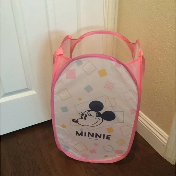 Disney Minnie Mouse Pink Laundry Bag Mesh and foldable