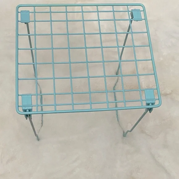 Aqua Metal Grid Locker Shelf. Folds Up For Storage