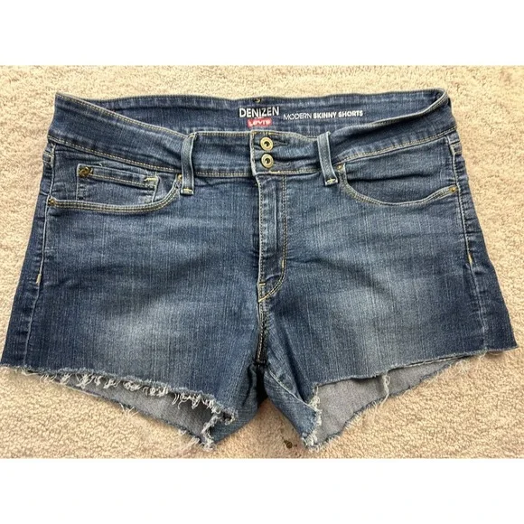 Denizen Levi's Women's Denim Modern Skinny Shorts Size 18 Blue‎