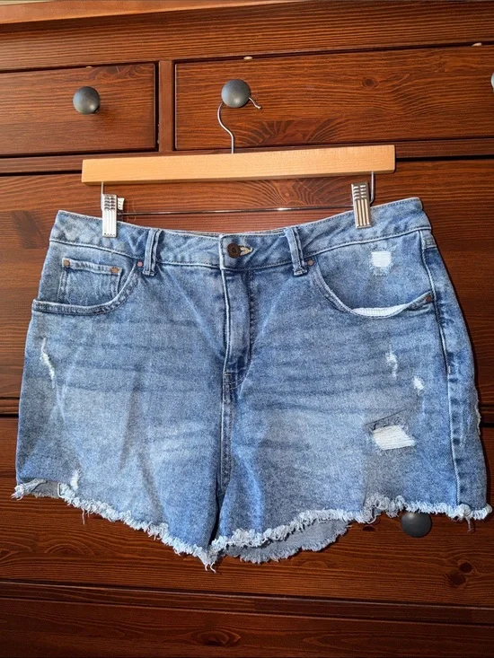 Soundstyle Vintage Stretch Hope High Rise Distressed Denim Shorts
