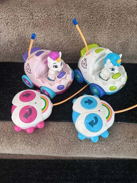 Flybar Poko Petz RC Unicorn Remote Control Toy Car, 2 Pack