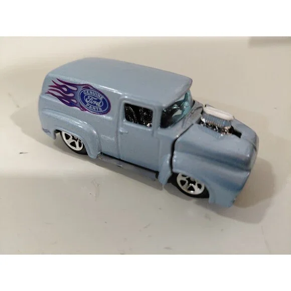 Hot Wheels 1:64 Die Cast Genuine Parts 1956 Ford Delivery Truck w/ Opening Hood