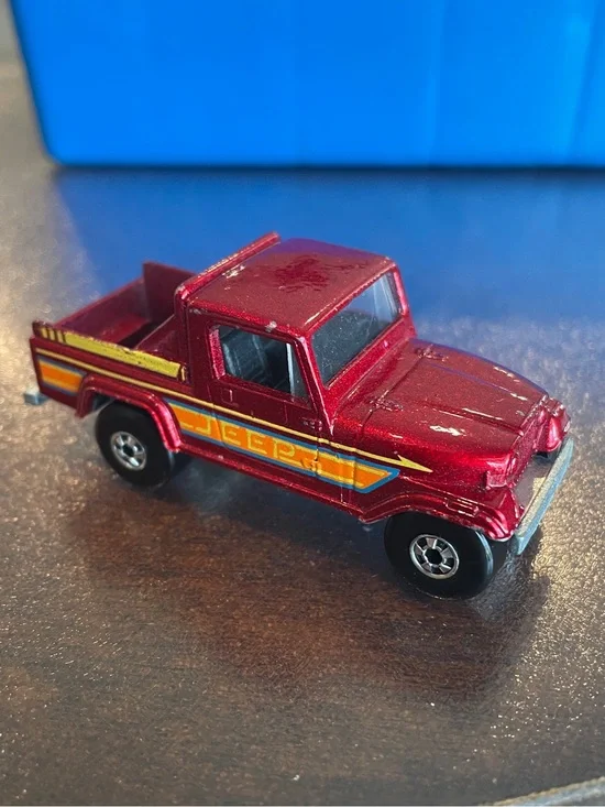 Vintage Hot Wheels 1982 Jeep Scrambler Metallic Red Truck Malaysia 2.75” Diecast