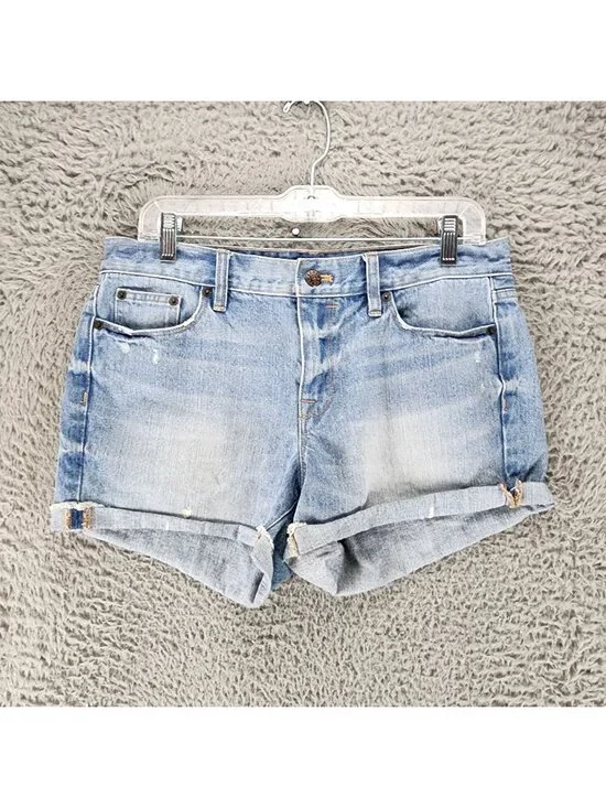 J. Crew Shorts Womens 28 Blue 100% Cotton Denim Cutoff Jorts