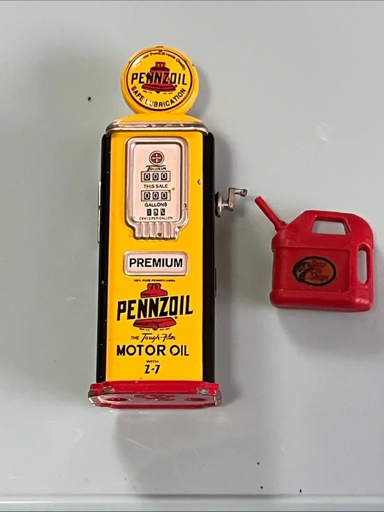 Yellow Toy Gas Pump with Red Gas Can - Kids Vehicles