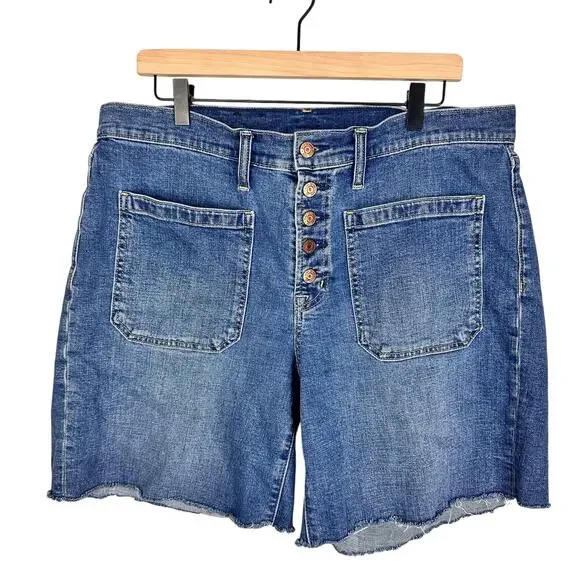 Gap 5” Girlfriend Blue Denim Jean Short Mid-rise 14T Classic Jorts