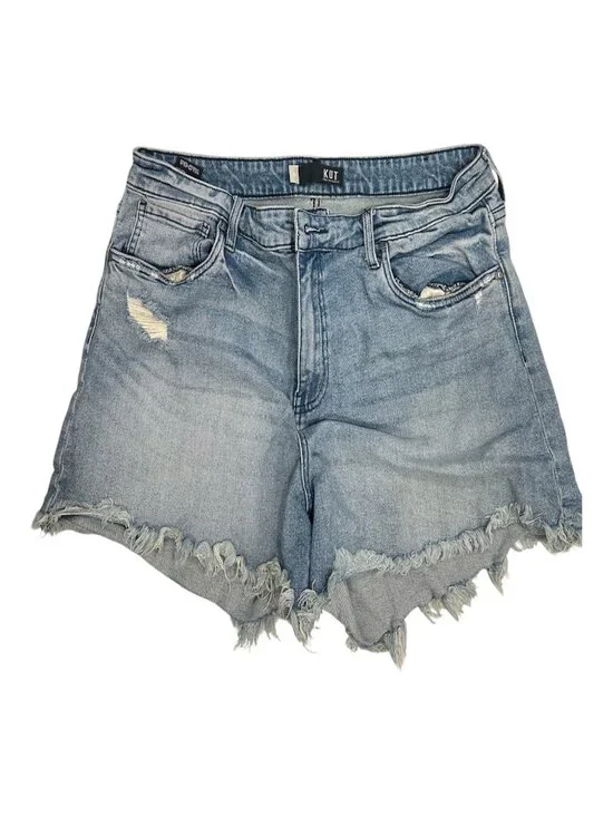 KUT from the Kloth, Jane High-Rise Long Short, Light Denim Wash, Size 16