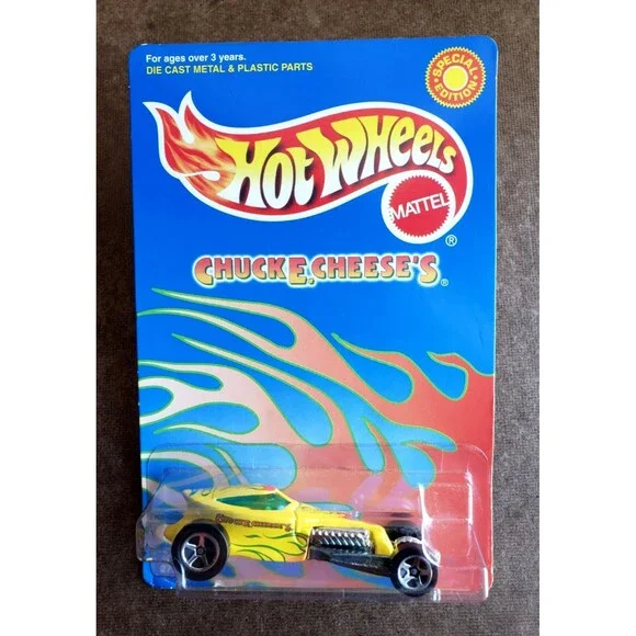 2001 Hot Wheels CHUCK E. CHEESE'S SWEET 16 II Yellow ZAMAC Base 5 SP 1:64 #27254