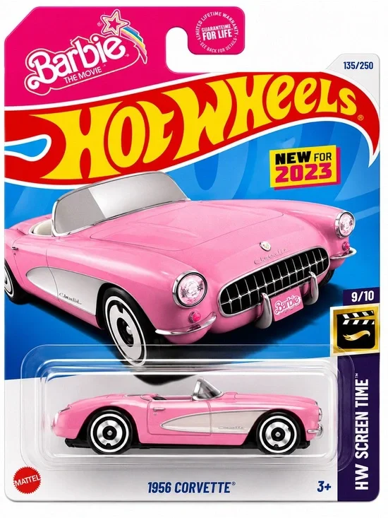 Hot Wheels 1956 Corvette Die-Cast Toy Car - Barbie Pink