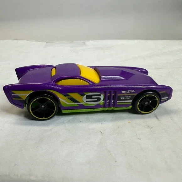 Hot Wheels The Gov'ner Purple Lime Green‎ 2003 Mattel Diecast Toy Car #5 FRSR
