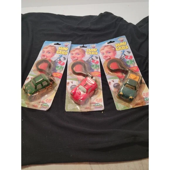 New/Still Sealed Chevron Mini Cars w/Removeable Clip Pull Back Start