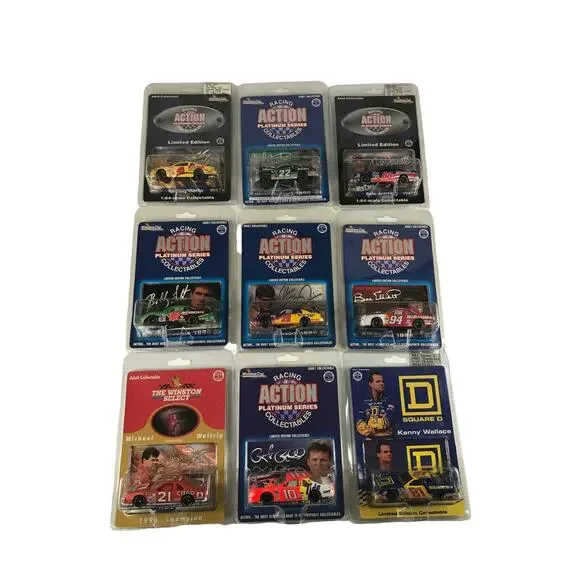 Lot of 9 Limited Edition Action Platinum Series Racing Collectables Cars New