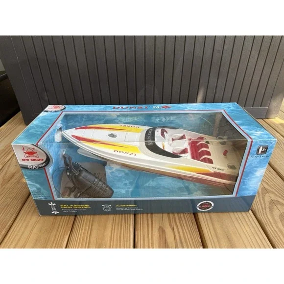Vintage 2007 NEW Bright Marine Donzi 28 ZX RC Speed Boat Remote Control Racing