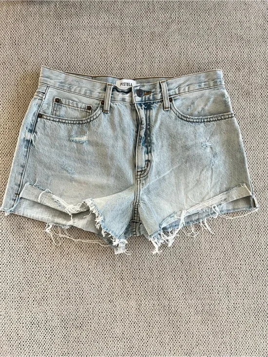 ☀️ Lakeside Cutoffs - Pistola Light Wash Denim Shorts