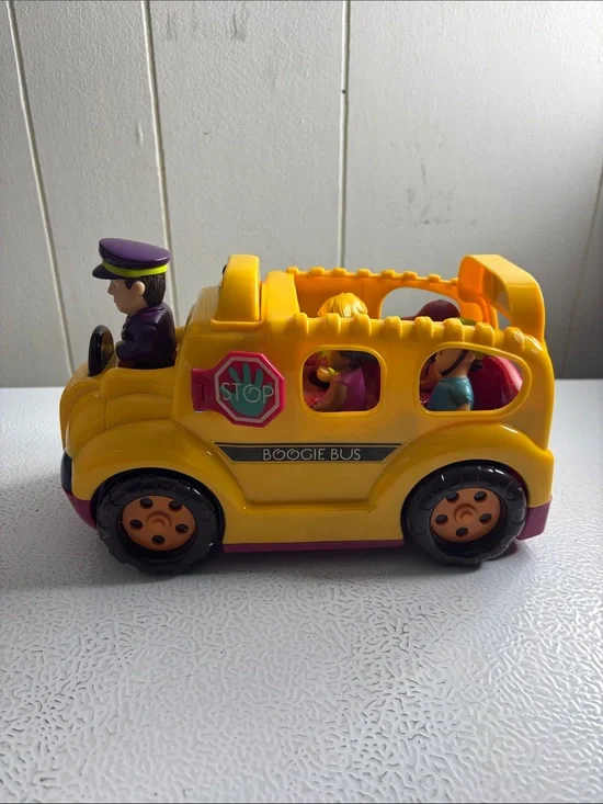 Boogie Bus Yellow Kids Toy Bus with Figures
