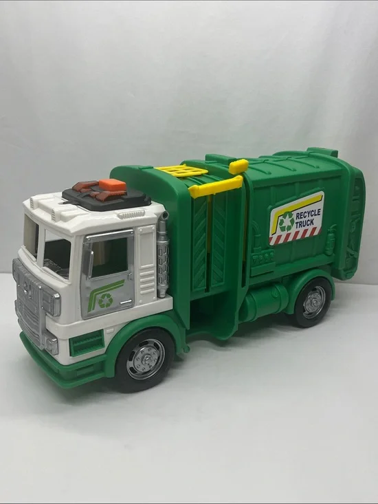 Recycle Truck Toy for Kids - Green and White